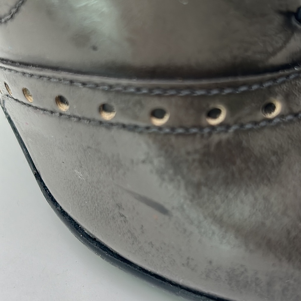 Stuart Weitzman Sexy Dark Gray Leather Heel Ankle Booties Shoes **Size 7.5**🔥🔥 - Picture 11 of 11